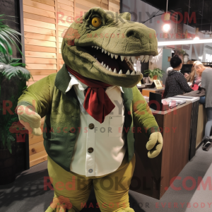 Olive T Rex mascottekostuum...
