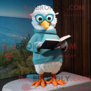 Teal Gull maskotdraktfigur...