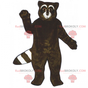 Mascotte van een zwarte wasbeer - Redbrokoly.com