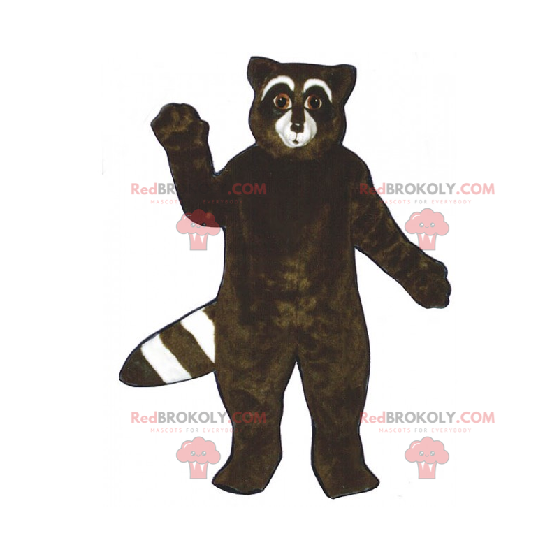 Mascotte raton laveur noir - Redbrokoly.com