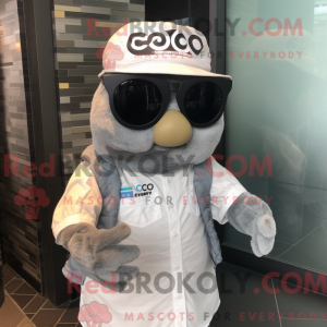 Grå Gyro maskot kostume...