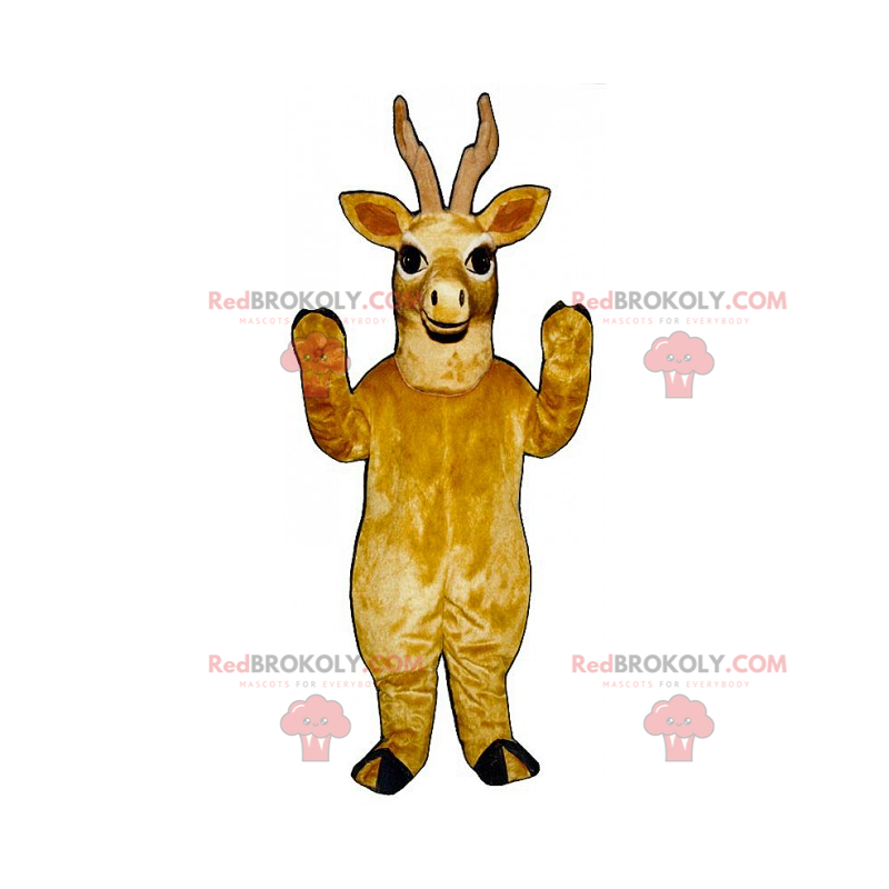 Mascotte della renna marrone e sorridente - Redbrokoly.com