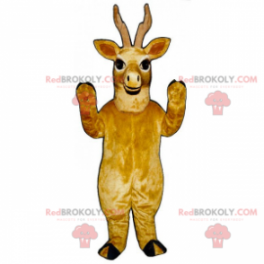 Mascotte della renna marrone e sorridente - Redbrokoly.com