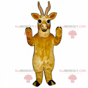 Mascotte renne marron et souriant - Redbrokoly.com