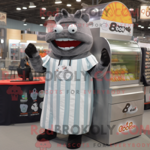 Gray Bbq Ribs mascot...