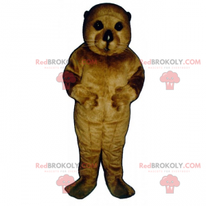 Mascote de roedor marrom - Redbrokoly.com
