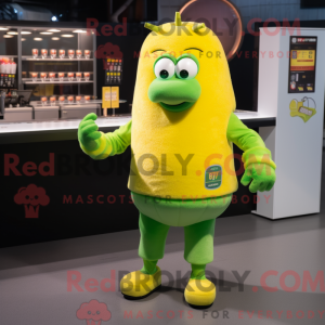 Citron gul grøn øl maskot...