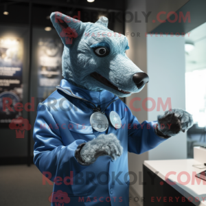 Blue Thylacosmilus mascot...
