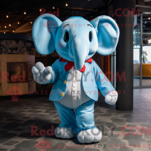 Sky Blue Elephant mascotte...