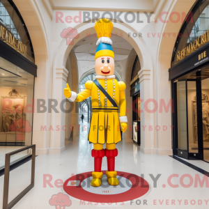 Gul Swiss Guard maskot...