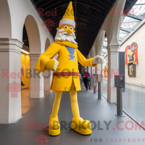 Gul Swiss Guard maskot...