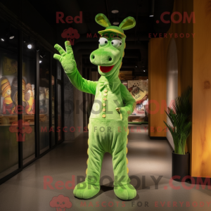 Máscara de girafa verde com...