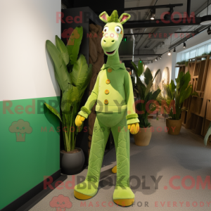 Máscara de girafa verde com...