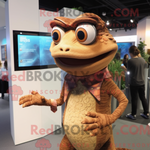 Mascotte de Lézard marron...