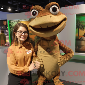 Mascotte de Lézard marron...