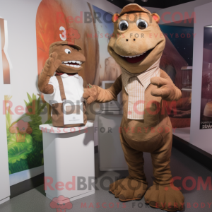 Mascotte de Lézard marron...