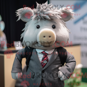 Gray Sow maskotdraktfigur...