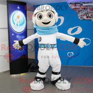 Hvit Gyro maskot kostyme...