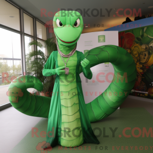 Grøn Titanoboa maskot...