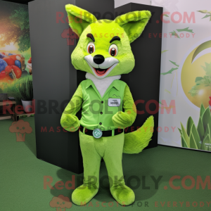Postava maskota Lime Green...