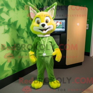 Máscara Lime Green Fox com...