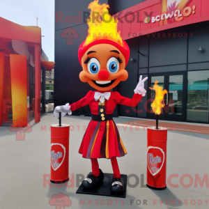 Disfraz de mascota Red Fire...
