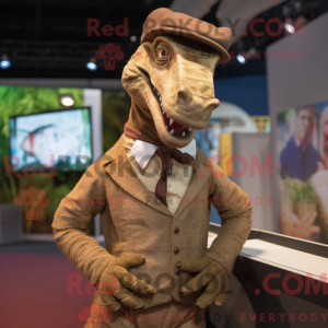 Tan Parasaurolophus maskot...