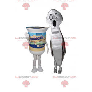 Yoghurtmascottes met lepel - Redbrokoly.com