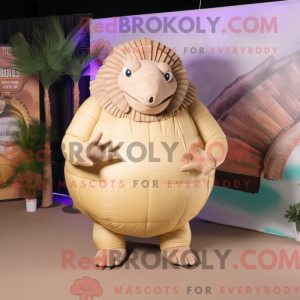 Beige Glyptodon maskot...