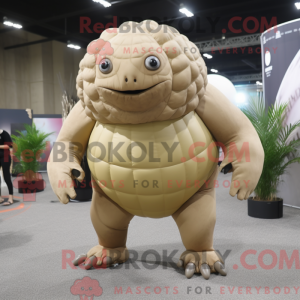 Beige Glyptodon maskot...