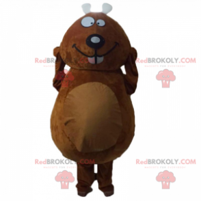 Mascotte de rongeur souriant - Redbrokoly.com