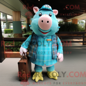 Cyan Sow máscara de máscara...