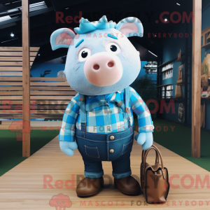 Cyan Sow Maskottchen Kostüm...