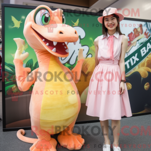 Peach Coelophysis maskot...