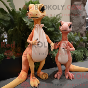 Peach Coelophysis maskot...
