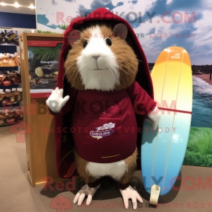 Maroon marsvin maskot...