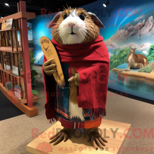 Maroon Guinea Pig mascot...