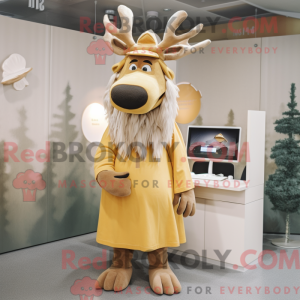 Tan Elk maskotdraktfigur...