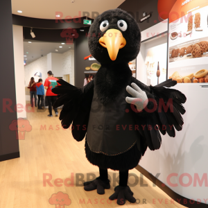 Sort Tyrkiet maskot kostume...