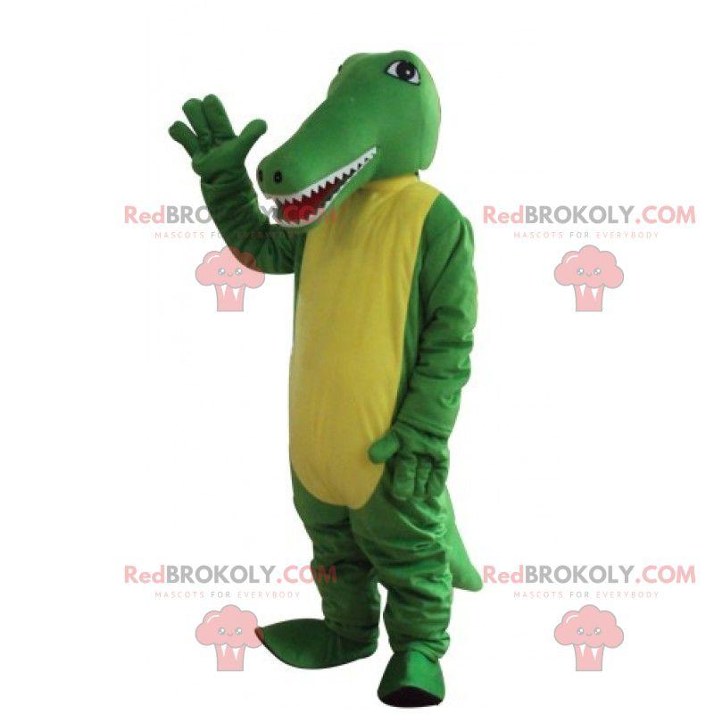 Mascote animal - crocodilo bicolor - Redbrokoly.com