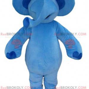 Mascote grande elefante azul muito bom - Redbrokoly.com