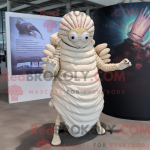 Hvid Trilobite maskot...