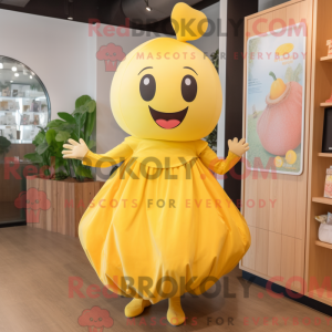 Gul blomme maskot kostume...