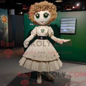 Beige Irish Dancer mascot...