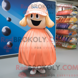 Peach Rugby Ball maskot...