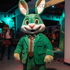 Green Rabbit mascot costume...