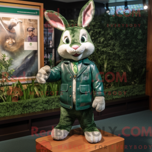 Grøn kanin maskot kostume...