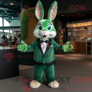Grøn kanin maskot kostume...
