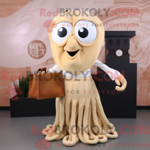Béžová postava maskota...