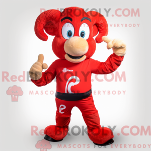 Red Ram maskot kostume...